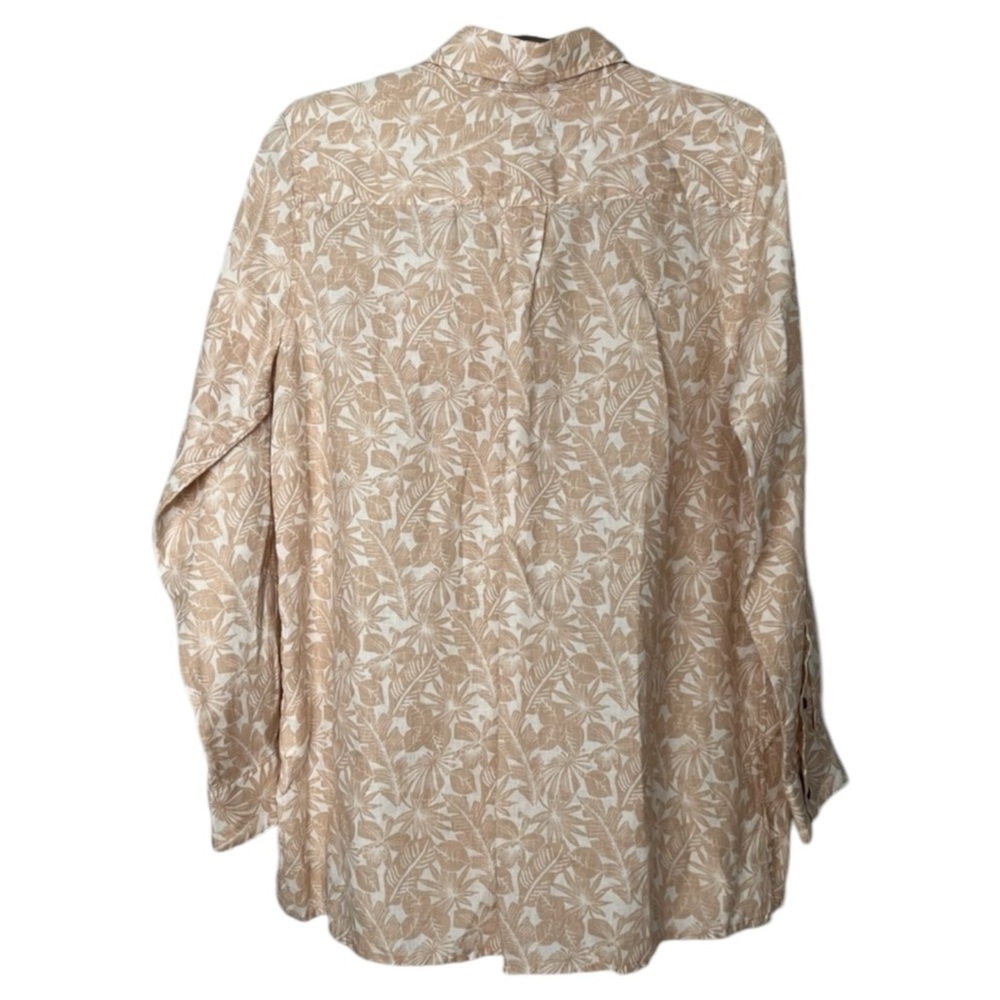 Lands’ End | 100% Linen Button-down Sz M EUC - Picture 6 of 14